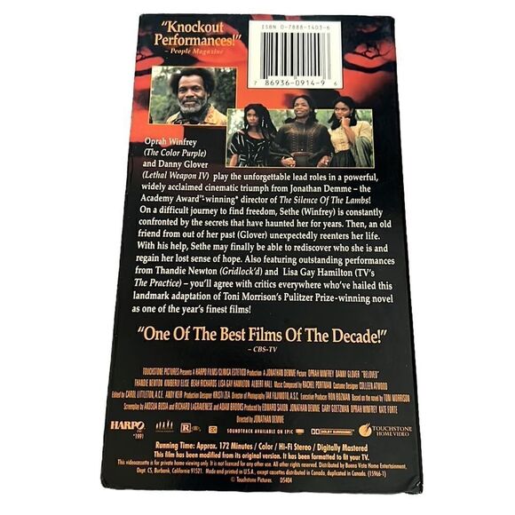 Beloved VHS Tape Movie Oprah Winfrey Danny Glover Psych Horror Drama 1998 - Picture 4 of 8